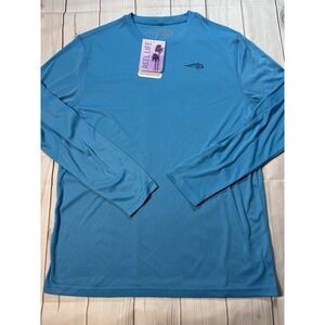 NWT Men's Reef Life Long Sleeve UV Protection Shirt Blue Medium